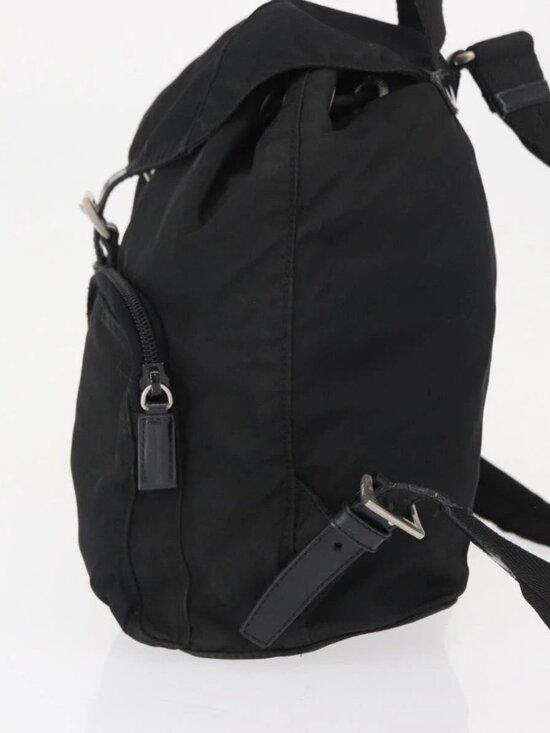 PRADA Backpack Nylon Black Silver Auth yk main image 15